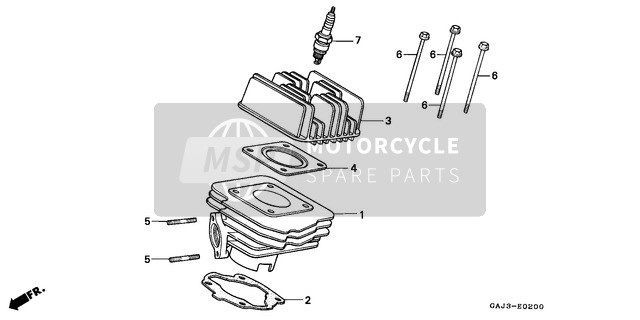 Honda NE50 1994 Cilindro/Testata per un 1994 Honda NE50